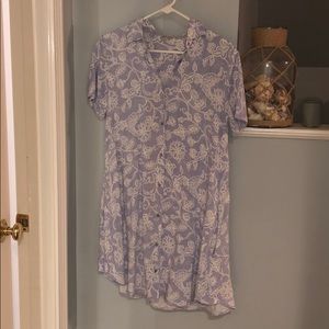 Lavender and White floral “t-shirt” dress